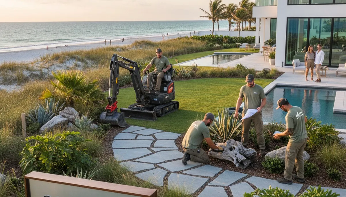 Landscaping service in Palm Harbor, FL for professional lawn care and yard maintenance
