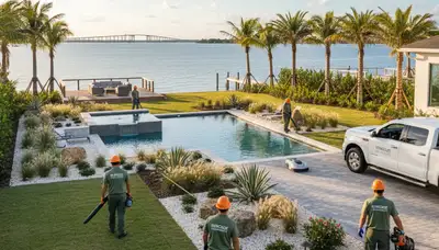 Palm Harbor, FL landscaping team providing professional lawn care and yard maintenance services