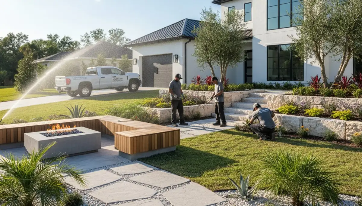 Palm Harbor, FL landscaping team providing professional lawn care and yard maintenance